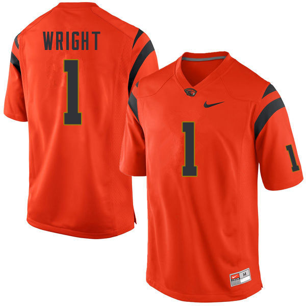 Men #1 Rejzohn Wright Oregon State Beavers College Football Jerseys Sale-Orange